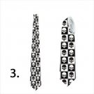 Necktie with skulls