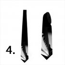 Necktie with music instrument original print with piano