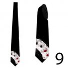 Necktie with playing cards casino ace of spades ace of heart