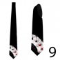 Necktie with playing cards casino ace of spades ace of heart