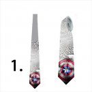 Necktie with captain america sign custom design
