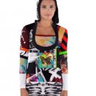 Long Sleeve Hooded women T-shirt coloured street style modern urban style