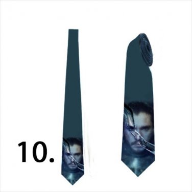 Necktie with game of thrones jon snow print and custom design