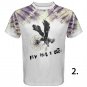 Man t-shirt with eagle and birds of prey print cotton tee personalized print