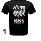Man t-shirt with KISS modern rock style cotton tee personalized print