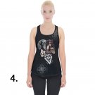 Woman t-shirt with the skulls gothic style cotton tee personalized print