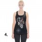Woman t-shirt with the skulls gothic style cotton tee personalized print