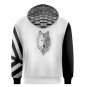 Man Zipper Hoodie with wolfs sport jacket custom print