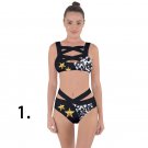 Woman sport bikini military style activewear gym yoga and pole dance outfit