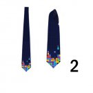 Necktie with tetris fun game geometric print custom design