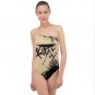 Swimsuit with graffiti urban style one shoulder sport and swimsuit