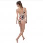 Swimsuit with graffiti and tattoo urban style side cut out sport swimsuit
