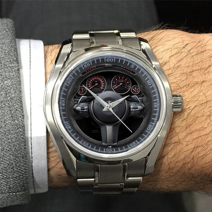 New BMW M5 Series Steering Wheel Watch Unisex Watches Women Men's Stainless Steel Watches