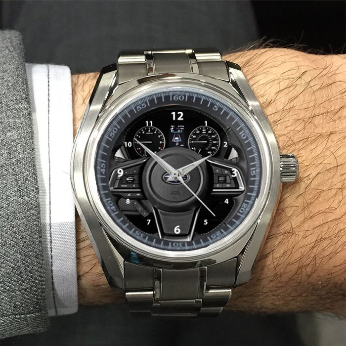 Subaru Outback  Steering Top Gear luxury SUV Handling Watch Steel on Steel Wristwatch Watches