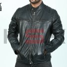 Men's Leather Jacket - Black Color - Genuine Sheep Leather Men's Leather Jacket - Black Color - Genuine Sheep Leather