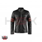 Men Authentic Biker/Motorcycle Sheep Leather Jacket - Black Men Authentic Biker/Motorcycle Sheep Leather Jacket - Black