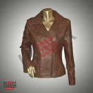 KSK Fashions - Women Trendy Brown Sheep Leather Jacket