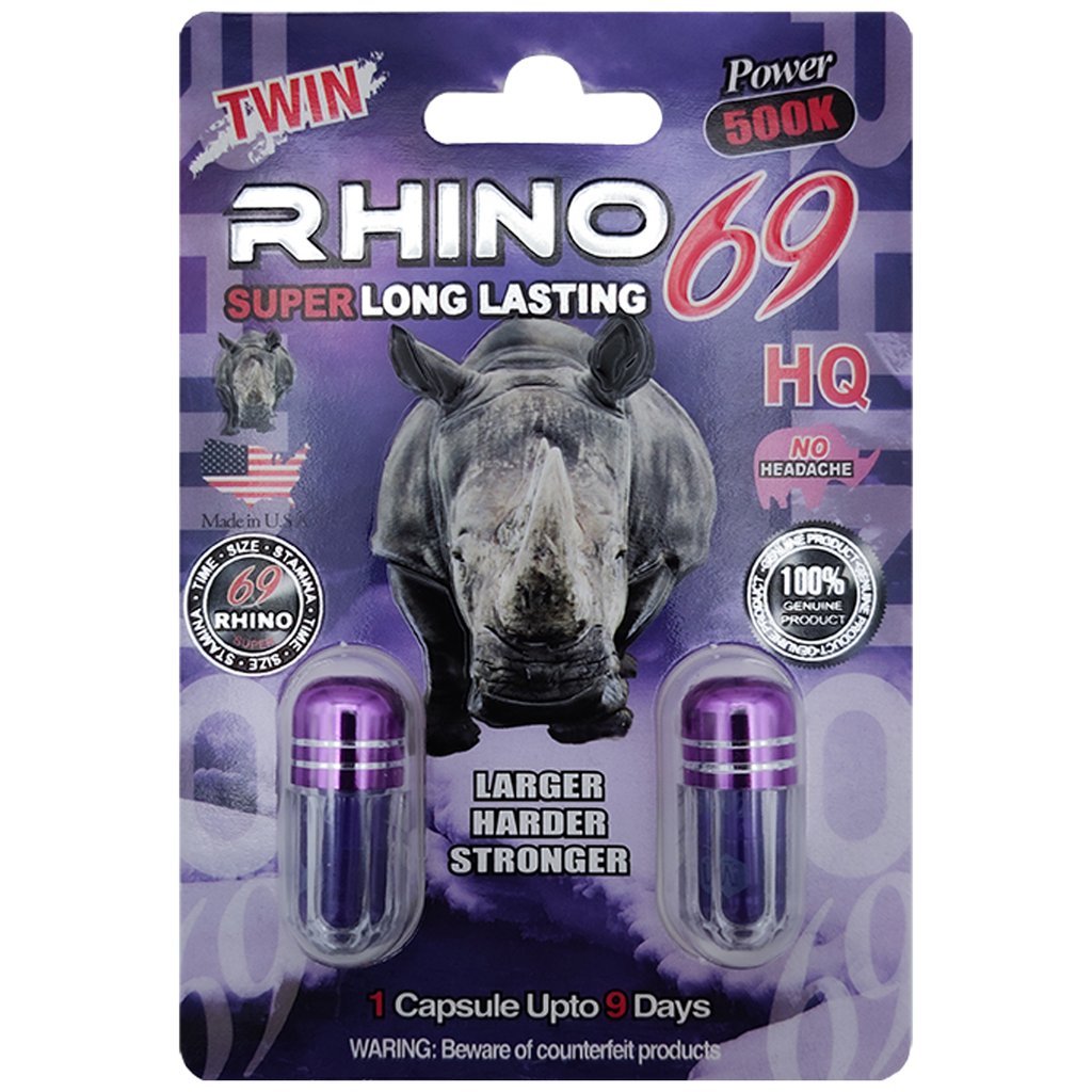 White RHINO 69 9000 EXTREME MALE SEXUAL ENHANCEMENT Twin Dual Pack 2 Pill -...