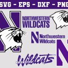Northwestern Wildcats Football NCAA Logo Svg, Eps, Dxf, Png