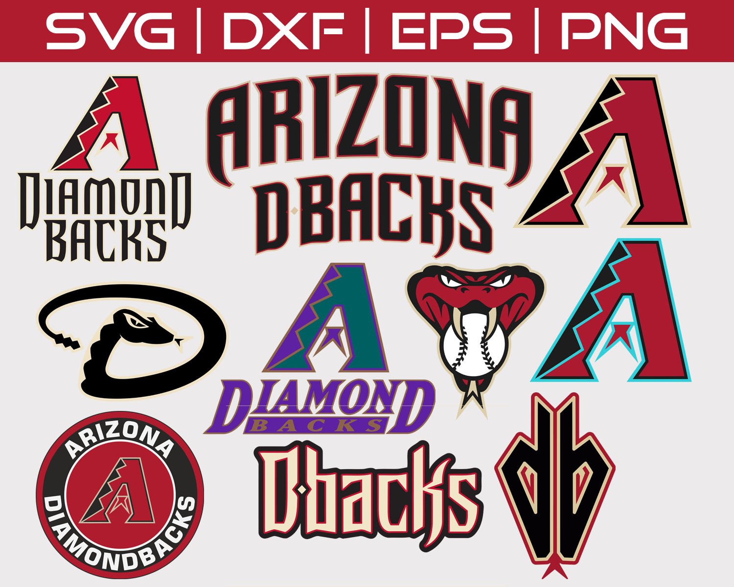 Arizona Diamondbacks MLB Baseball Team Logo Svg, Eps, Dxf, Png