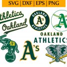 Oakland Athletics MLB Baseball Team Logo Svg, Eps, Dxf, Png