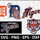 Detroit Tigers MLB Baseball Team Logo Svg, Eps, Dxf, Png