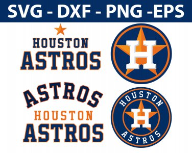 Houston Astros MLB Baseball Team Logo Svg, Eps, Dxf, Png