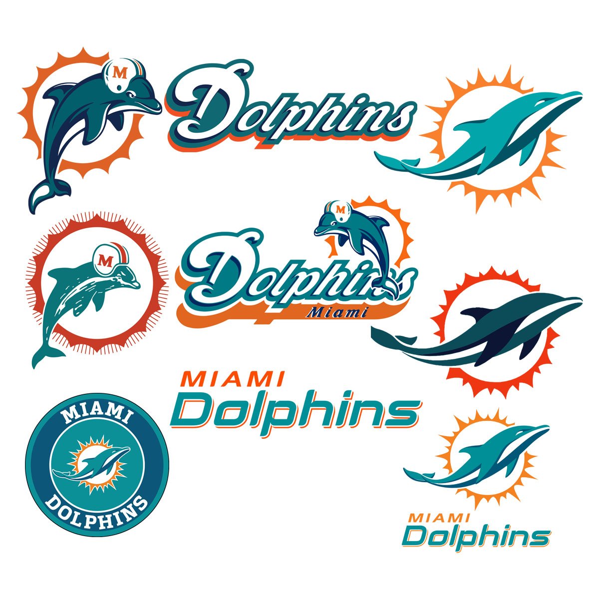 SVG Cutting File, Miami Dolphins Monogram, Florida, National Football League,  Super Bowl, Football, NFL, Png, Dxf, Eps - Burnt Studios