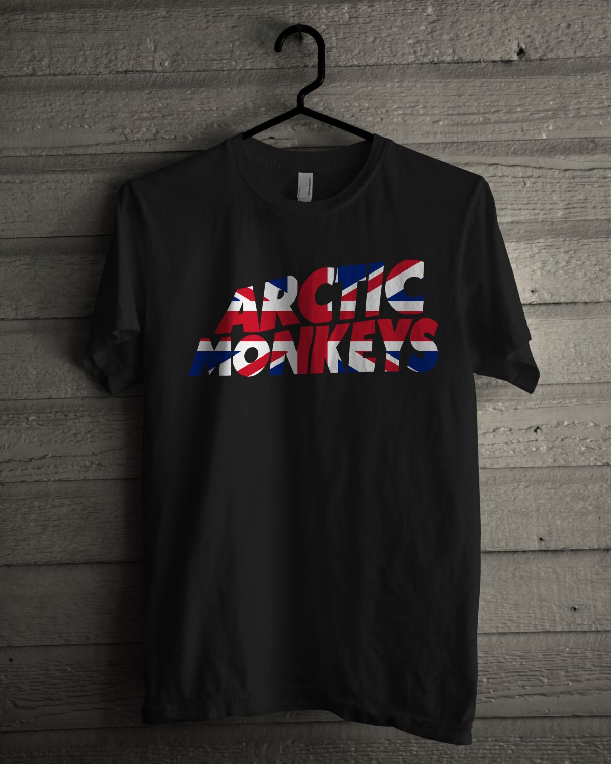 Arctic Monkeys England flag Black T-shirt S-3XL