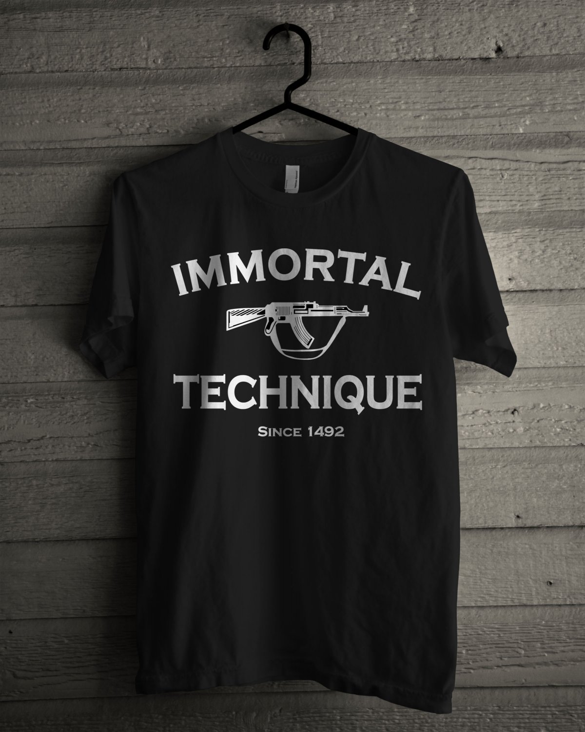 Immortal Technique hip hop Black T-shirt S-3XL