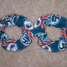 Miami Dolphins Football Fabric Mini Hair Scrunchies Scrunchie NFL Set of 2