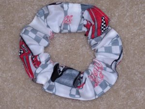 Coca Cola Coke Polar Bear Checkered Bottles NASCAR Fabric Hair Scrunchie Scrunchies by Sherry