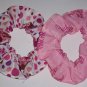 Pink Panther Fabric Hair Scrunchies by Sherry Scrunchie Lot of 2