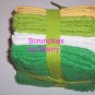 12 Washcloths White Green Yellow 12 x 12