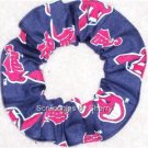 Cleveland Indians Fabric Hair Scrunchie MLB Baseball Scrunchies by Sherry