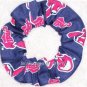 Cleveland Indians Fabric Hair Scrunchie MLB Baseball Scrunchies by Sherry