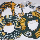 4 Green Bay Packers Fabric Hair Scrunchies Ties NFL 4 Green Bay Packers Fabric Hair Scrunchies Ties NFL
