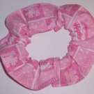 Florida Gators Pink Patchwork Fabric Hair Scrunchie Scrunchies by Sherry NEW