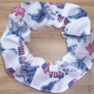 I Love USA Flags  Fabric Hair Scrunchie Scrunchies by Sherry