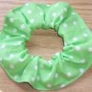 White on Light Green Polka Dots Dot Fabric Hair Scrunchie Ties Scrunchies by Sherry White on Light Green Polka Dots Dot Fabric Hair Scrunchie Ties Scrunchies by Sherry
