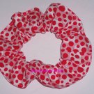 Red Dots on Blocks Polka Dot Fabric Hair Scrunchie Ties Scrunchies by Sherry Red Dots on Blocks Polka Dot Fabric Hair Scrunchie Ties Scrunchies by Sherry