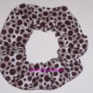 Brown Dots on Blocks Polka Dot Fabric Hair Scrunchie Ties Scrunchies by Sherry Brown Dots on Blocks Polka Dot Fabric Hair Scrunchie Ties Scrunchies by Sherry
