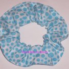 Light Blue Dots on Blocks Polka Dot Fabric Hair Scrunchie Ties Scrunchies by Sherry Light Blue Dots on Blocks Polka Dot Fabric Hair Scrunchie Ties Scrunchies by Sherry