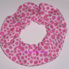 Pink Dots on Blocks Polka Dot Fabric Hair Scrunchie Ties Scrunchies by Sherry Pink Dots on Blocks Polka Dot Fabric Hair Scrunchie Ties Scrunchies by Sherry