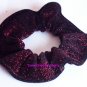 Red Bejeweled Glitter Sparkling Velvet Fabric hair Scrunchie Scrunchies b Sherry