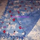 Blue Dalmatian Dog Fleece Baby Pet Doggie Blanket