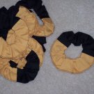 Custom Two Colors School Team Cheerleader Fabric Scrunchies by Sherry Lot of 12