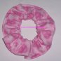 Pink Ribbon Breast Cancer Awareness Hearts Flannel Fabric Hair Scrunchie Scrunchies