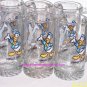 Walt Disney Donald Duck Collectors Steins Glasses Vintage Lot of 6
