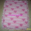 I Love John Deere Pink Fleece Baby Pet Dog Lap Blanket